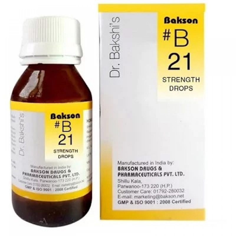 Bakson B21 Strength Drops (30ml) For Stamina and vitality, Erection function, Relaxed parts