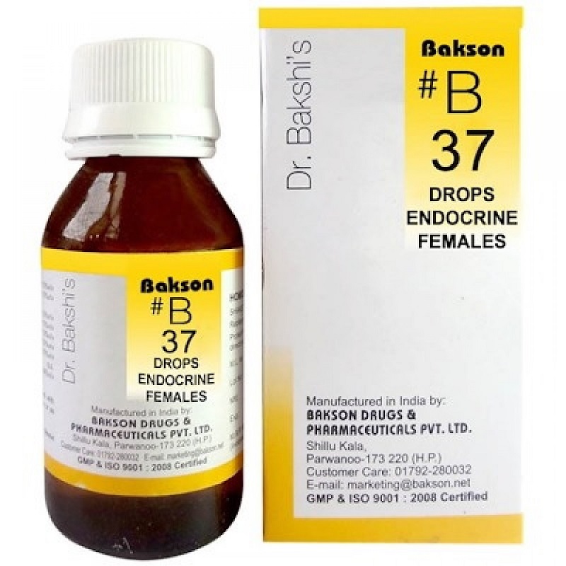 Bakson B37 Endocrine Drops (Female) (30ml) For Endocrine Disorders of Women, ovary complaints, thyroid, swelling