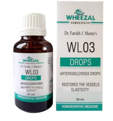 Wheezal Homeopathic WL03 Arteriosclerosis Drop – 30ml