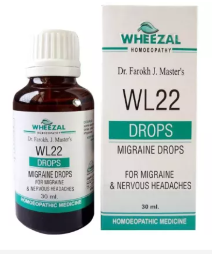 Wheezal Homeopathic WL22 Migraine Drop (30ml)