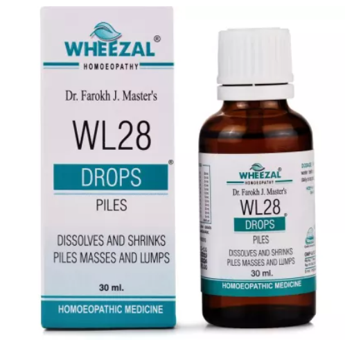 Wheezal Homeopathic WL28 Piles Drop (30ml)