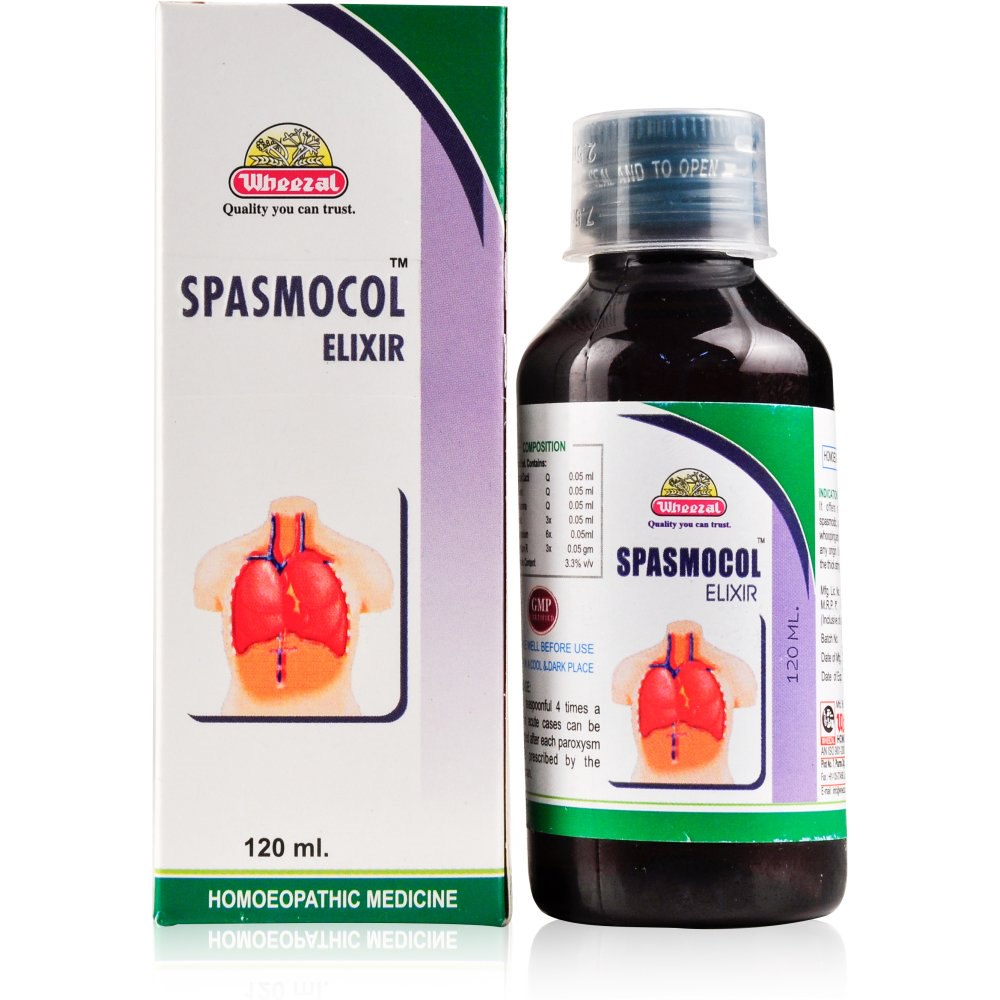 Wheezal Homeopathic Spasmocol Elixer Syrup (120ml)