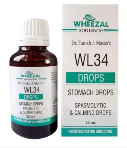 Wheezal Homeopathic WL34 Stomach Drop (30ml)