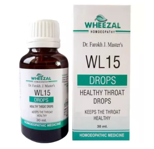 Wheezal Homeopathic WL15 Healthy Throat Drop (30ml)