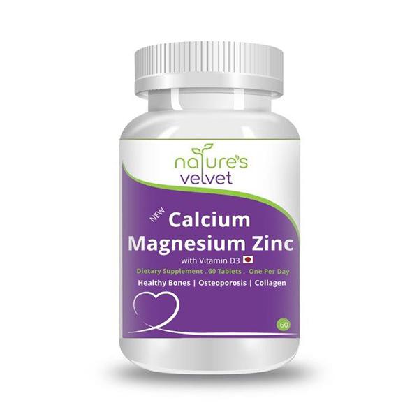 Natures Velvet Lifecare Calcium Magnesium Zinc with Vitamin D3, ( 60 Tablets)