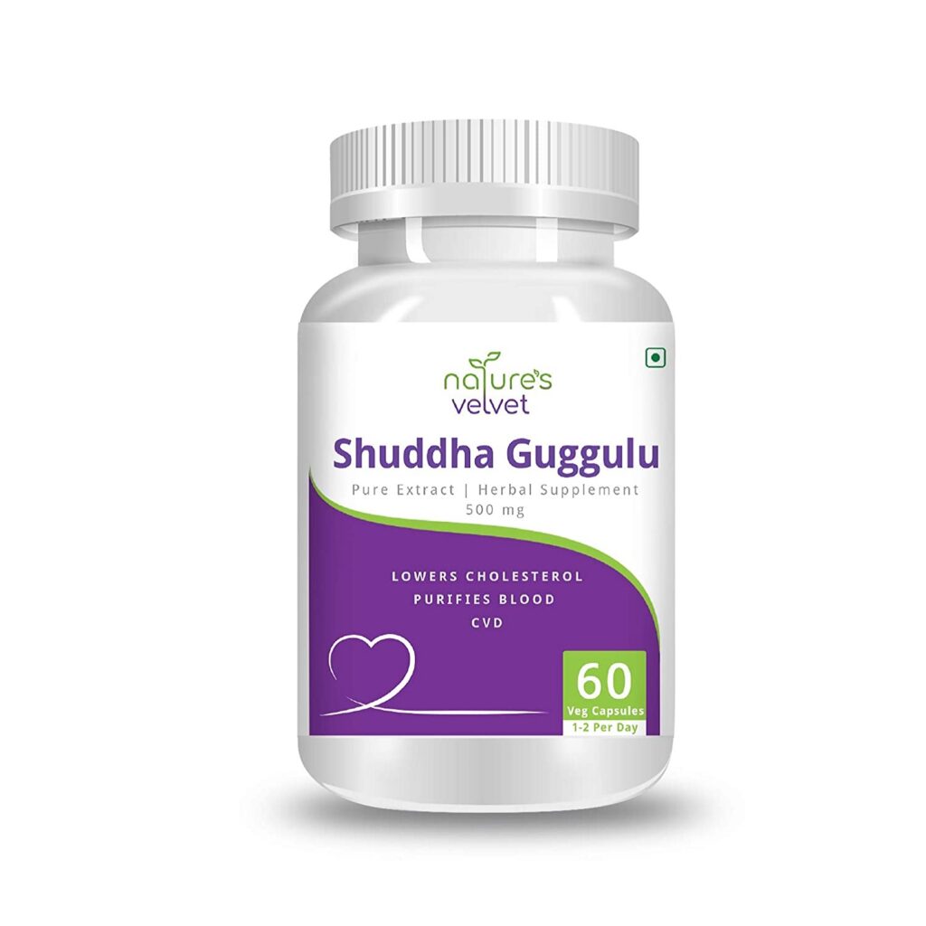 Natures Velvet Pure Extract Shuddha Guggulu 500mg – (60 Capsules)