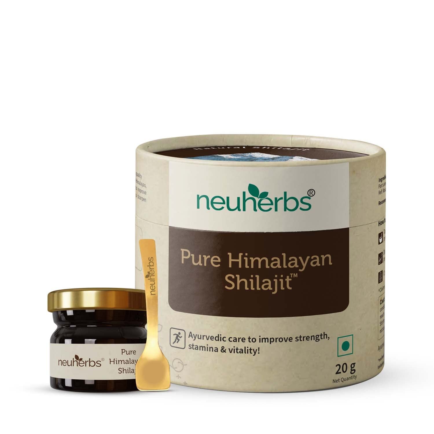 Neuherbs Pure & Original 100% Ayurvedic Himalayan Shilajit/Shilajeet Resin (20g)