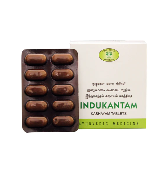 AVN AYURVEDA INDUKANTAM KASHAYAM TABLETS – 120 NOS For fever, abdominal bloating, gaseous distention