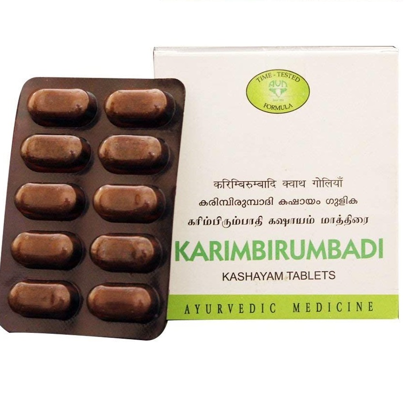 AVN AYURVEDA KARIMBIRUMBADI KASHAYAM TABLETS – 100 NOS For jaundice, liver function, digestion