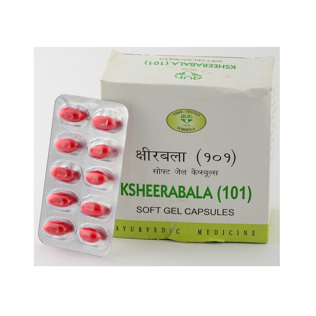 AVN Ksheerabala (101) Soft Gel Capsules 120 Capsules For Neurological Diseases, Insomnia, Gynaecological Disorders