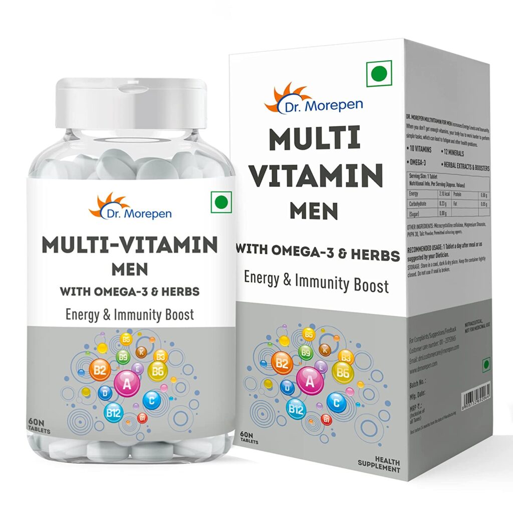 DR. MOREPEN Multivitamins 60 Veg Tablets For stronger bones and muscles, healthy liver and cell functioning