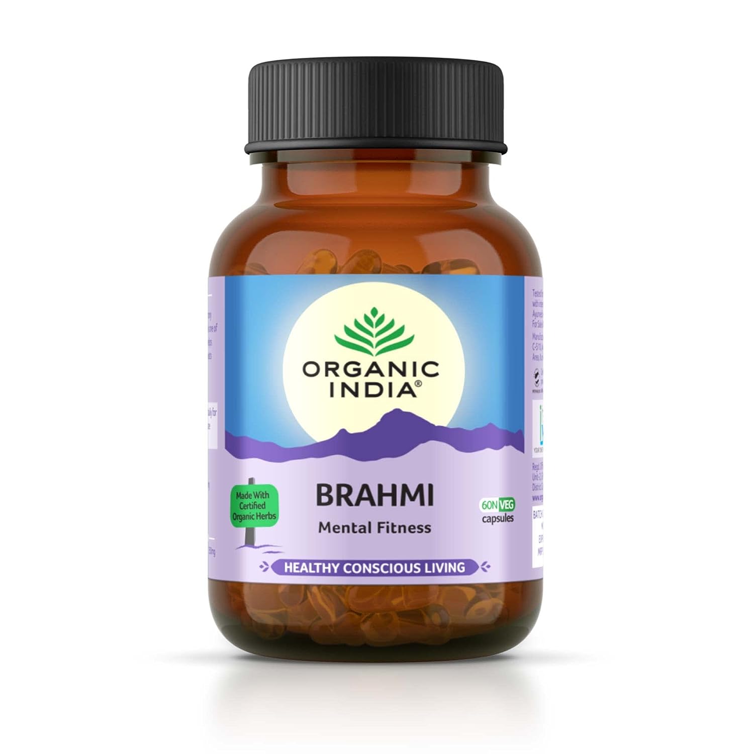 ORGANIC INDIA Brahmi Capsules For Improves Brain & Nervous System – 60 capsules