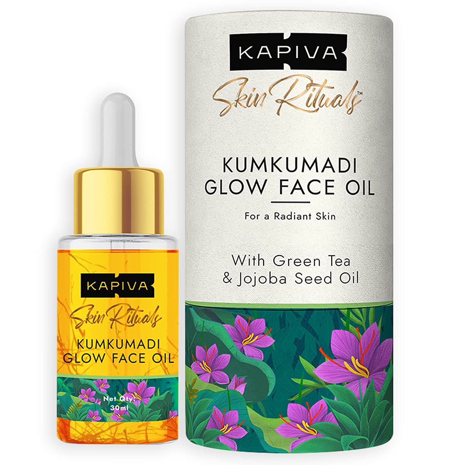 Kapiva Kumkumadi Glow Face Oil (30 ml) for Glowing Skin