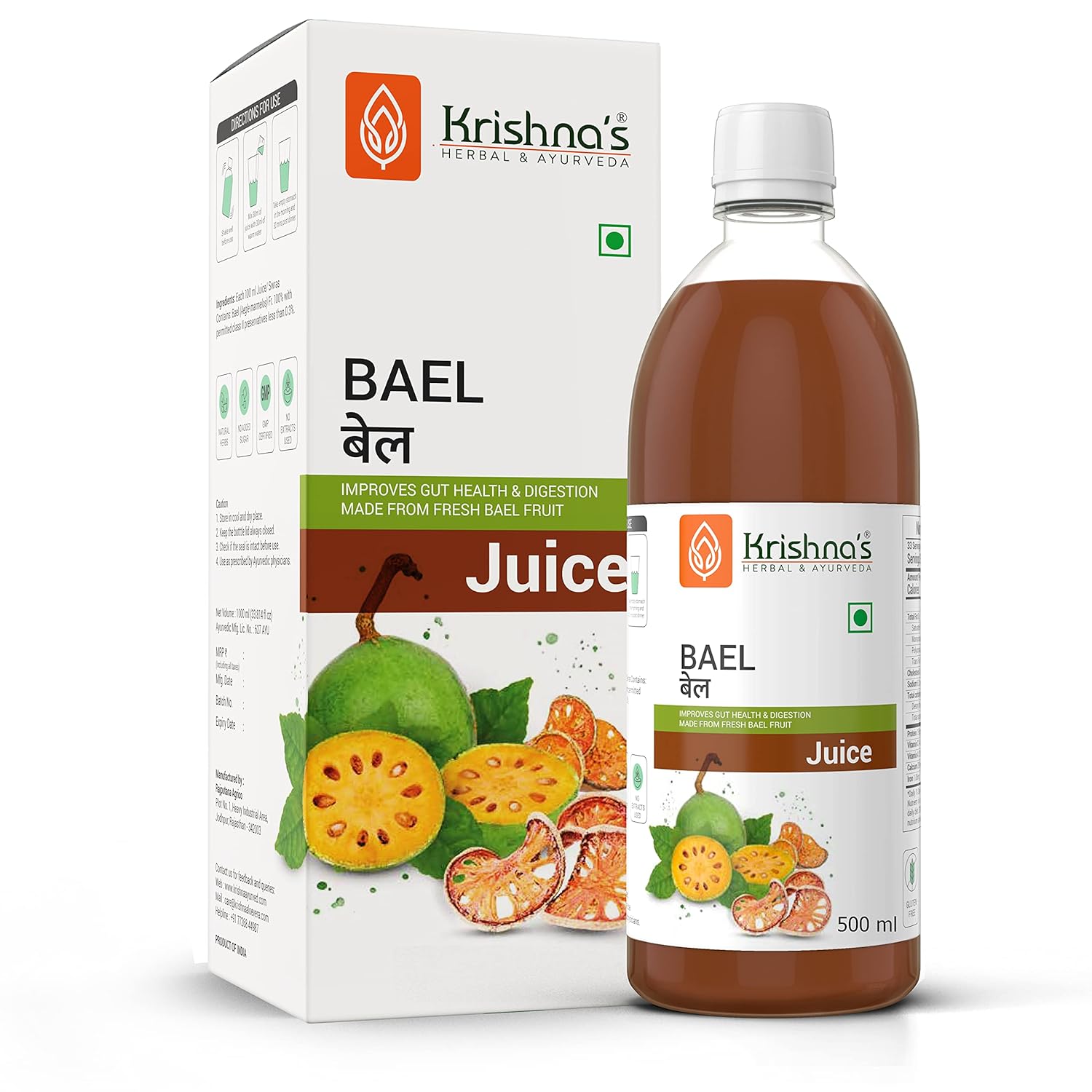 Krishna’s Ayurveda Bael Juice- (500 ML)