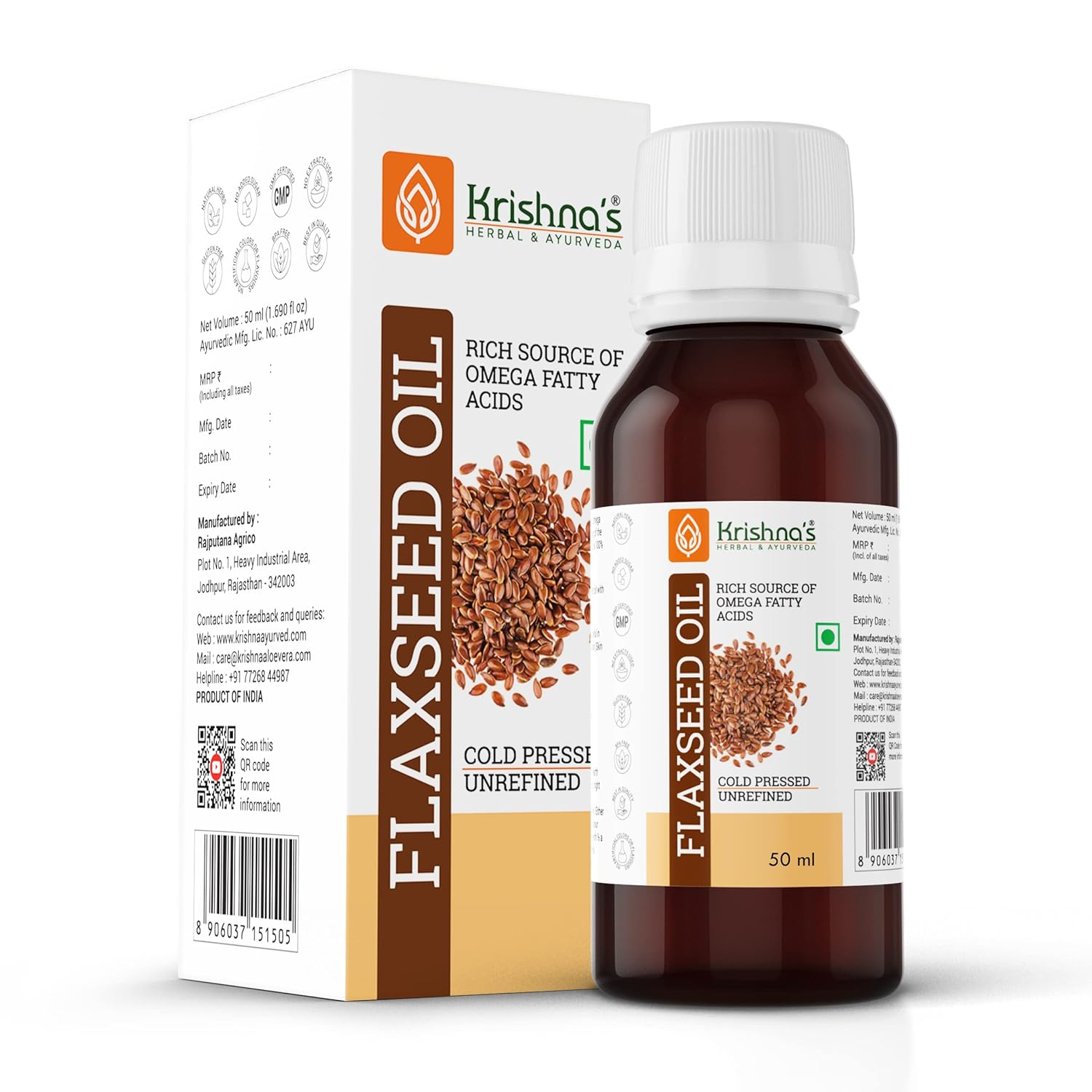 Krishna’s Flaxseed Oil (50 ml)