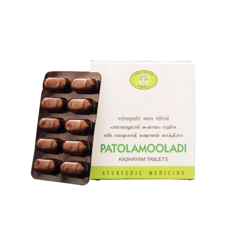 AVN AYURVEDA PATOLAMOOLADI KASHAYAM TABLETS – 120 NOS For itching and pigmentation