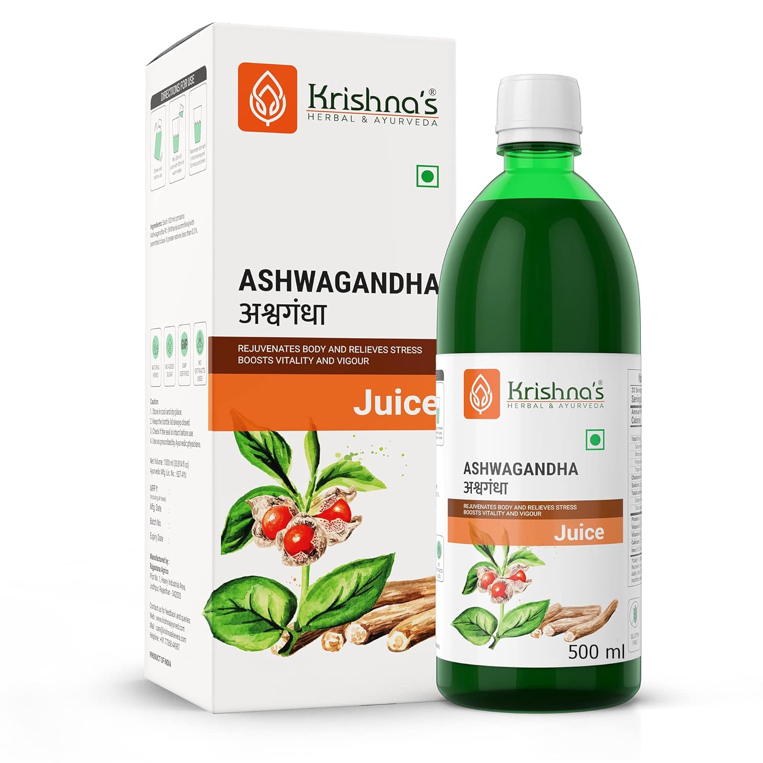 Krishna’s Ashvagandha Juice – (500 ML)