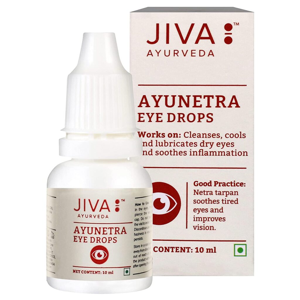 Jiva Ayu Netra Eye Drop (10ml) For eye strain and inflammation, maintaining eye health