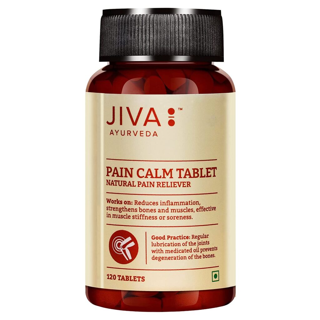 Jiva Ayurveda Pain Calm (120 Tablets) For joint and muscular pain, swelling and inflammation of joints