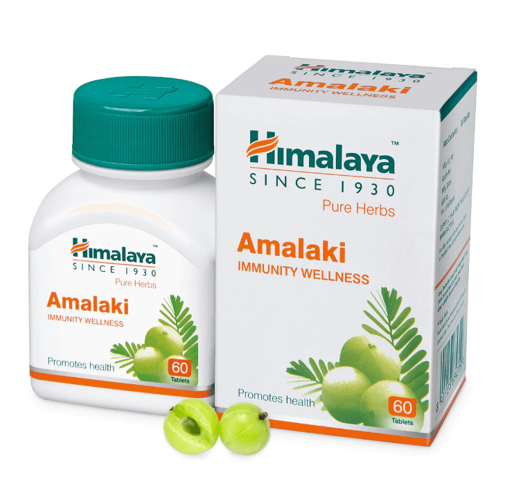 Himalaya Wellness Pure Herbs Amalaki (60 Tablets) For Immunity, flu and cough, mouth ulcers, cholesterol levels