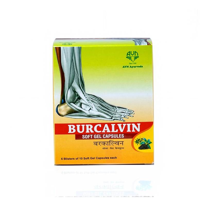 AVN Burcalvin Soft Gel Capsules- 60 Capsules For Calcaneal Spurs, Heel Pain