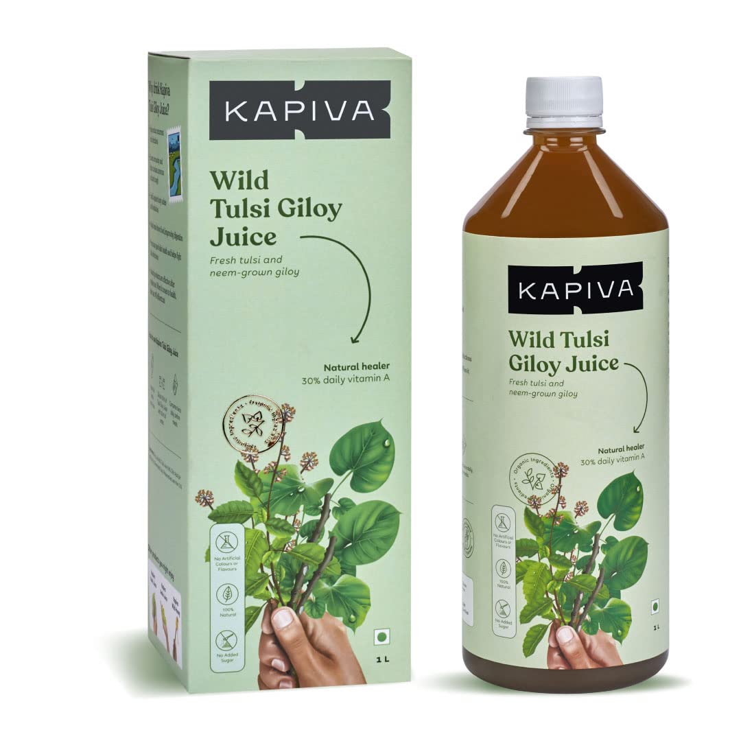 Kapiva Wild Tulsi Giloy Juice 1L for Support Immune Health