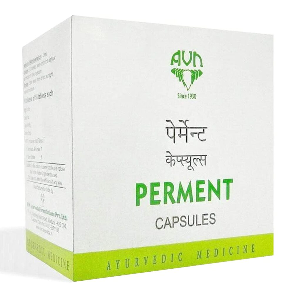 Avn Ayurveda Perment (120 Capsules) For Physiological Stress, Anxiety, Depression, Chronic Headache