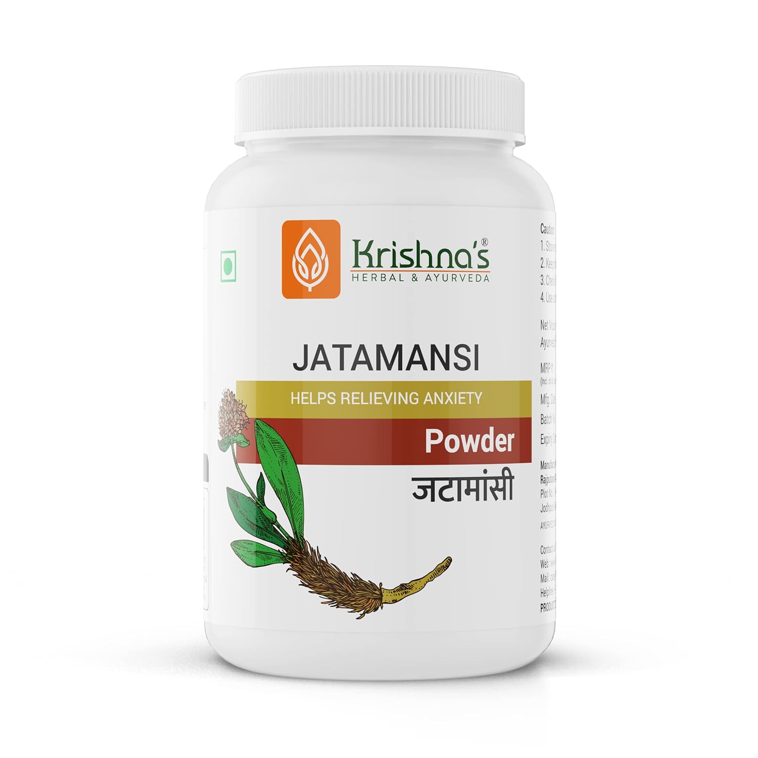 Krishna’s Jatamansi (Nardostachys jatamansi) Powder – (100 Gm) For Anxiety