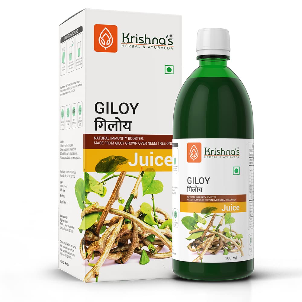 KRISHNA’S HERBAL & AYURVEDA Giloy Juice Immunity Booster – (500 ML) For Immunity Improve