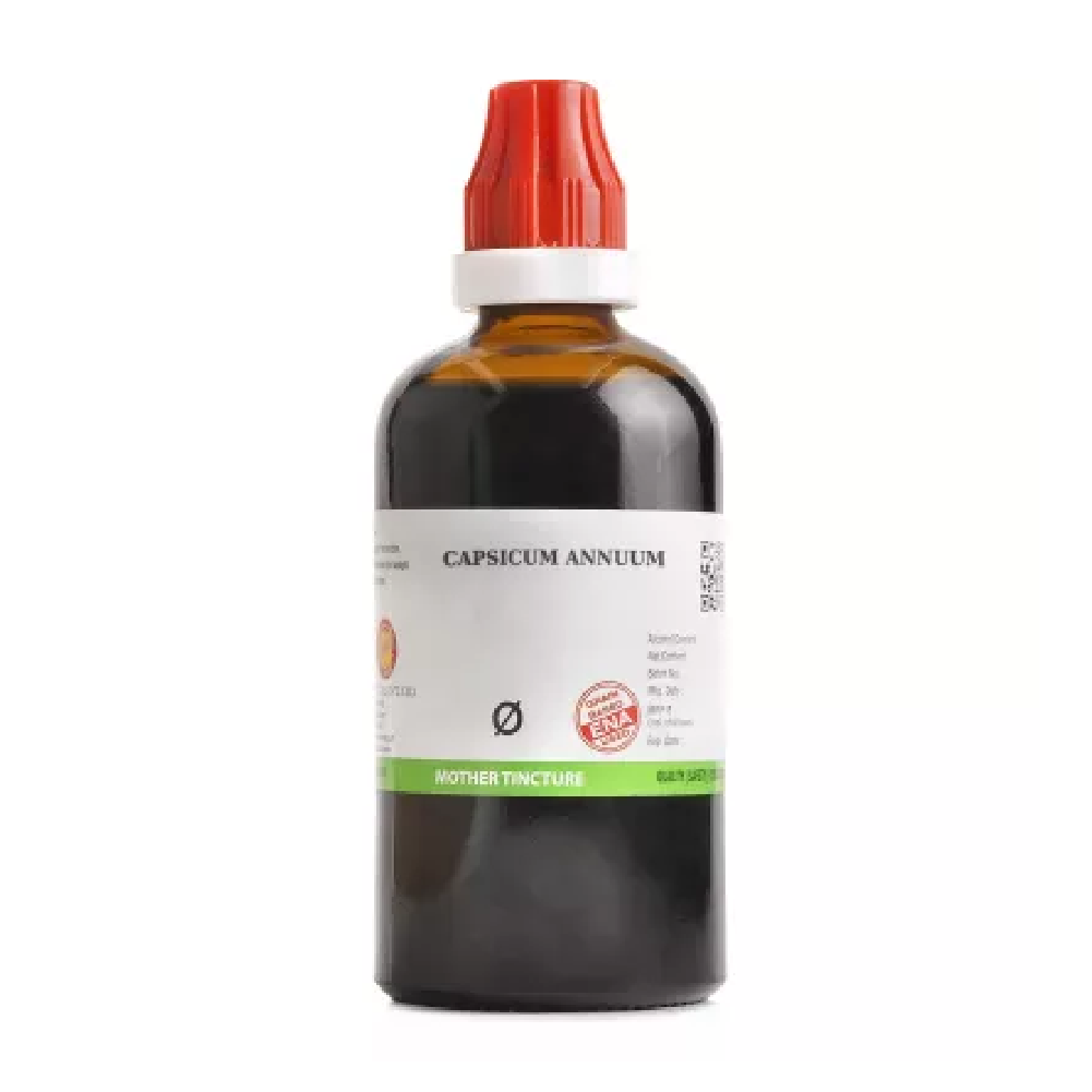 BJain Capsicum Annuum 1X (Q) Mother Tincture (100ml) For Piles, Sore Throat