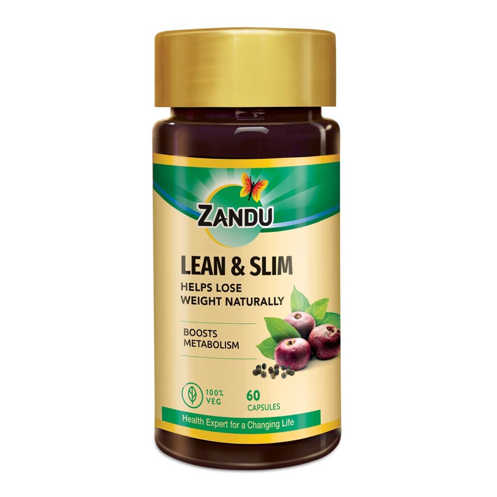 Zandu Lean & Slim Metabolism 60 Veg Capsules For Weight Loss, Metabolism, Weight Management