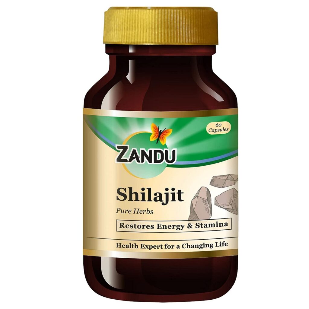 Zandu Shilajit (60 Capsules) For strength and stamina, vigour and vitality, sexual wellness