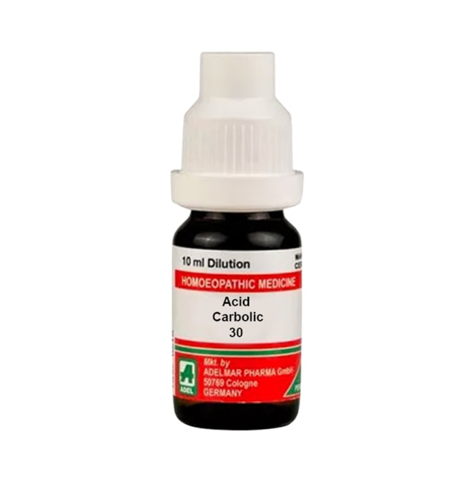 Adel Germany Homeopathic Acid Carbolic Dilution 30 Ch , 1000Ch for skin disorders constipation pimple eczema