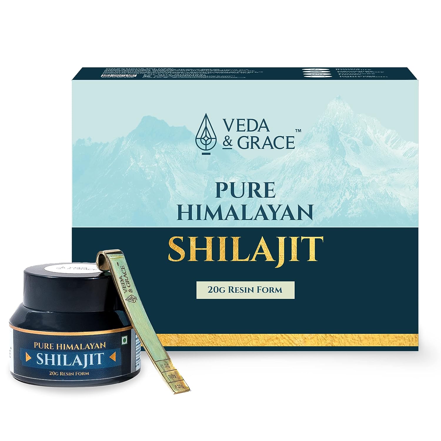 Veda & Grace Himalayan Shilajit/Shilajeet Resin Form – 20G | 100% Pure and Natural Shilajit/Shilajeet Resin | Performance Booster For Endurance and Workout | Contains Lab Report