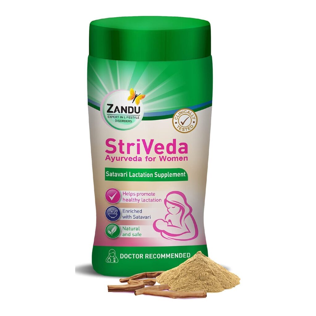 Zandu StriVeda Satavari Lactation Supplement (210 g) For Increasing Breast Milk Supply, lactation