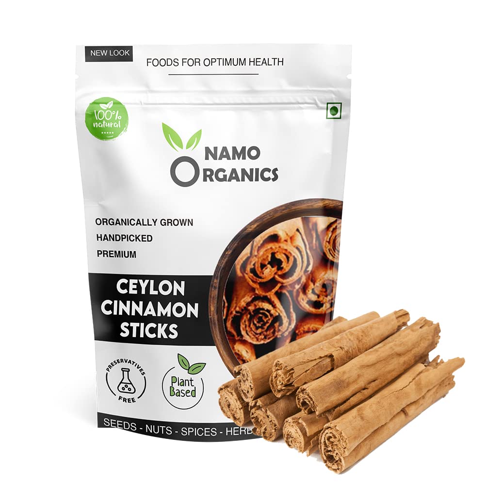 Namo Organics – Ceylon Cinnamon Sticks 100 Gm Organic Srilankan | Worlds Finest Dalchini For blood circulation, metabolism