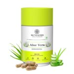 Nutriherbs Aloe Vera 60 Capsules 800mg for Healthy Skin and Hair, Digestion, Cardiovascular Functions