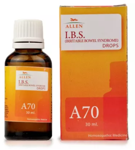 Allen A70 Irritable Bowel Syndrome (IBS) Drops (30ml) for Indigestion Acidity Gas Diarhhoea Nausea