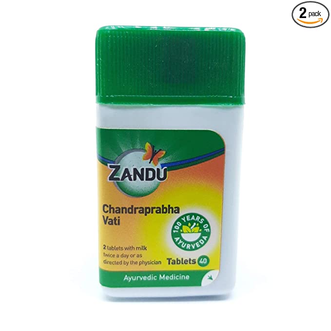 Zandu Chandraprabha Vati 40 Tablets For strength, indigestion, urinary tract ailments