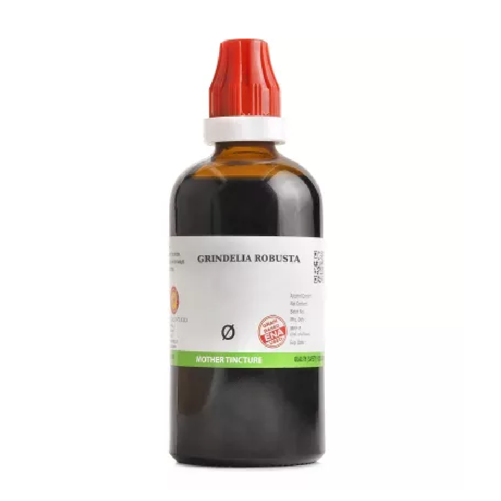 BJain Grindelia Robusta 1X (Q) Mother Tincture (100ml) For Itching, Asthma