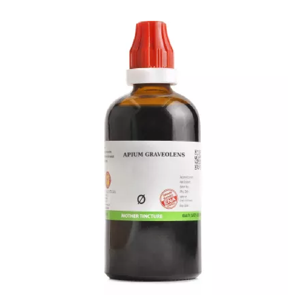 BJain Apium Graveolens 1X (Q) Mother Tincture (100ml) For Back Pain, Itching, Pimples