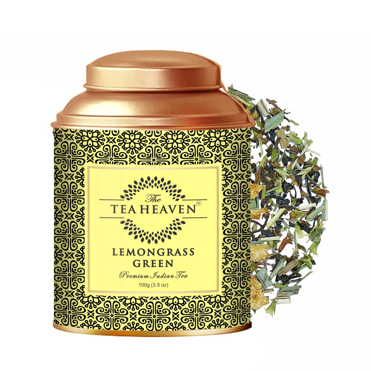 The Tea Heaven | Tea Gift – Lemongrass Green Tea-Helps in Digestion- 100% Natural Ingredients- 100 Grams (50 Cups)