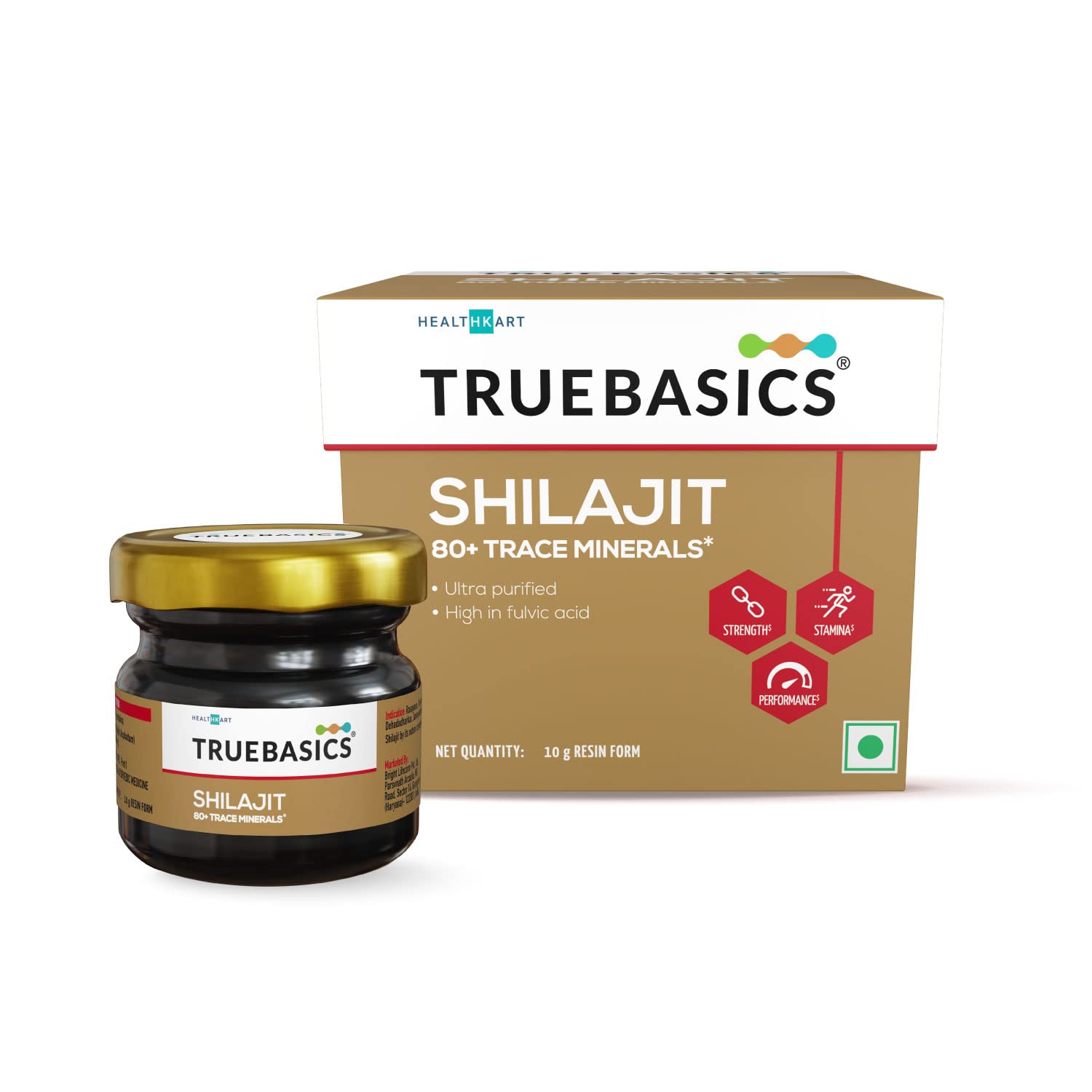 TrueBasics Shilajit Resin, with 80+ Trace Minerals, for Immunity, 10 g