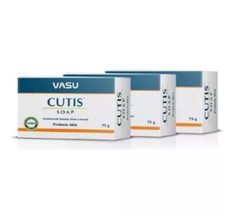 Vasu Cutis Soap (75g, Pack of 3) Skin Friendly Soap Free