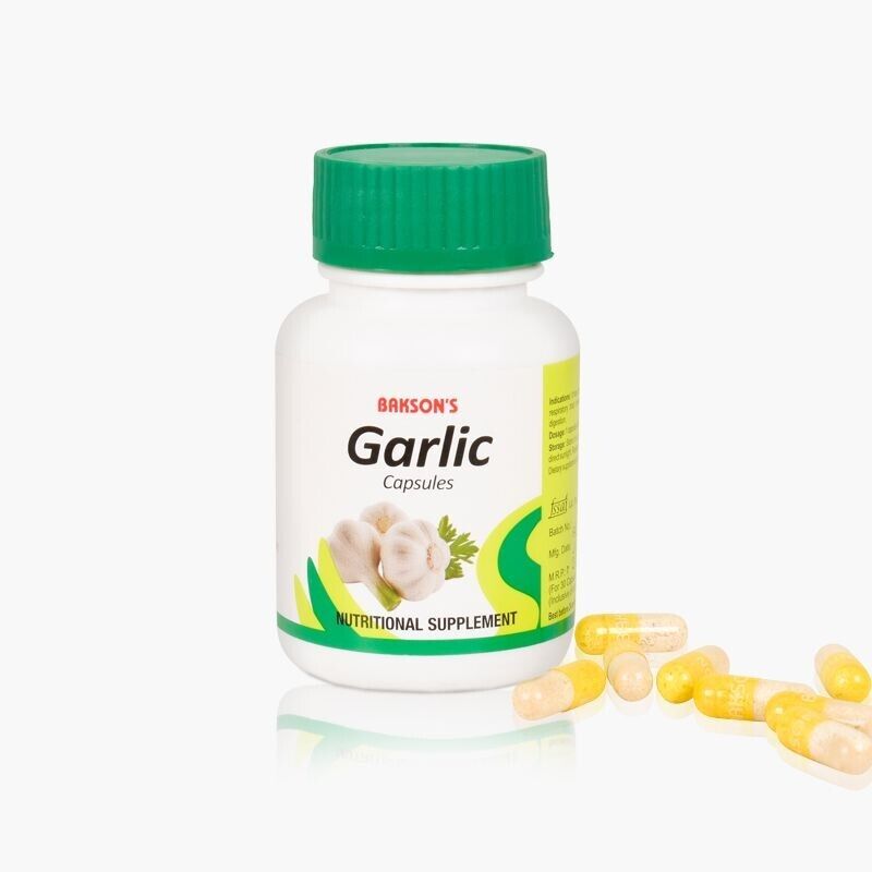 Bakson’s Homeopathic Garlic (30 Capsules) for Digestive,immunity,hypertension