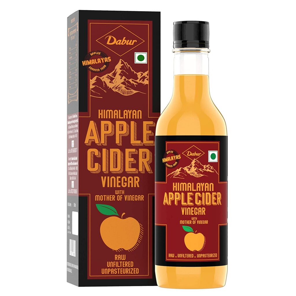 Dabur Himalayan Apple Cider Vinegar with Mother of Vinegar – 500ml For sore throat and bad breath