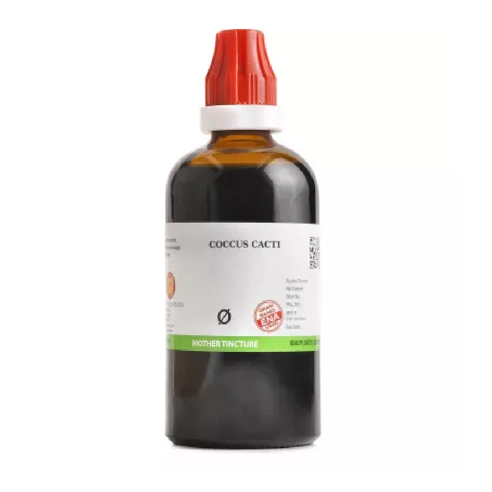 BJain Coccus Cacti 1X (Q) Mother Tincture (100ml) For Cough, Difficult Breathing