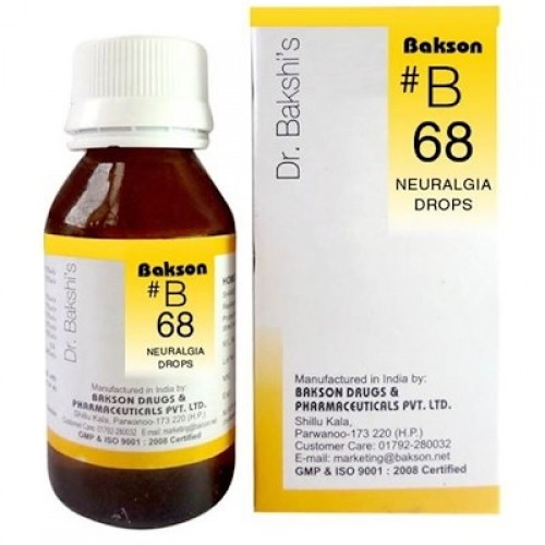 Bakson B68 Neuralgia Drops (30ml) For Nerve pains in Body, facial pain, sciatica, Muscle Twitching