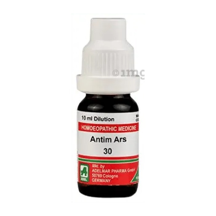 Adel Germany Homeopathic Antim Ars Dilution 10ml for cough healthy heart