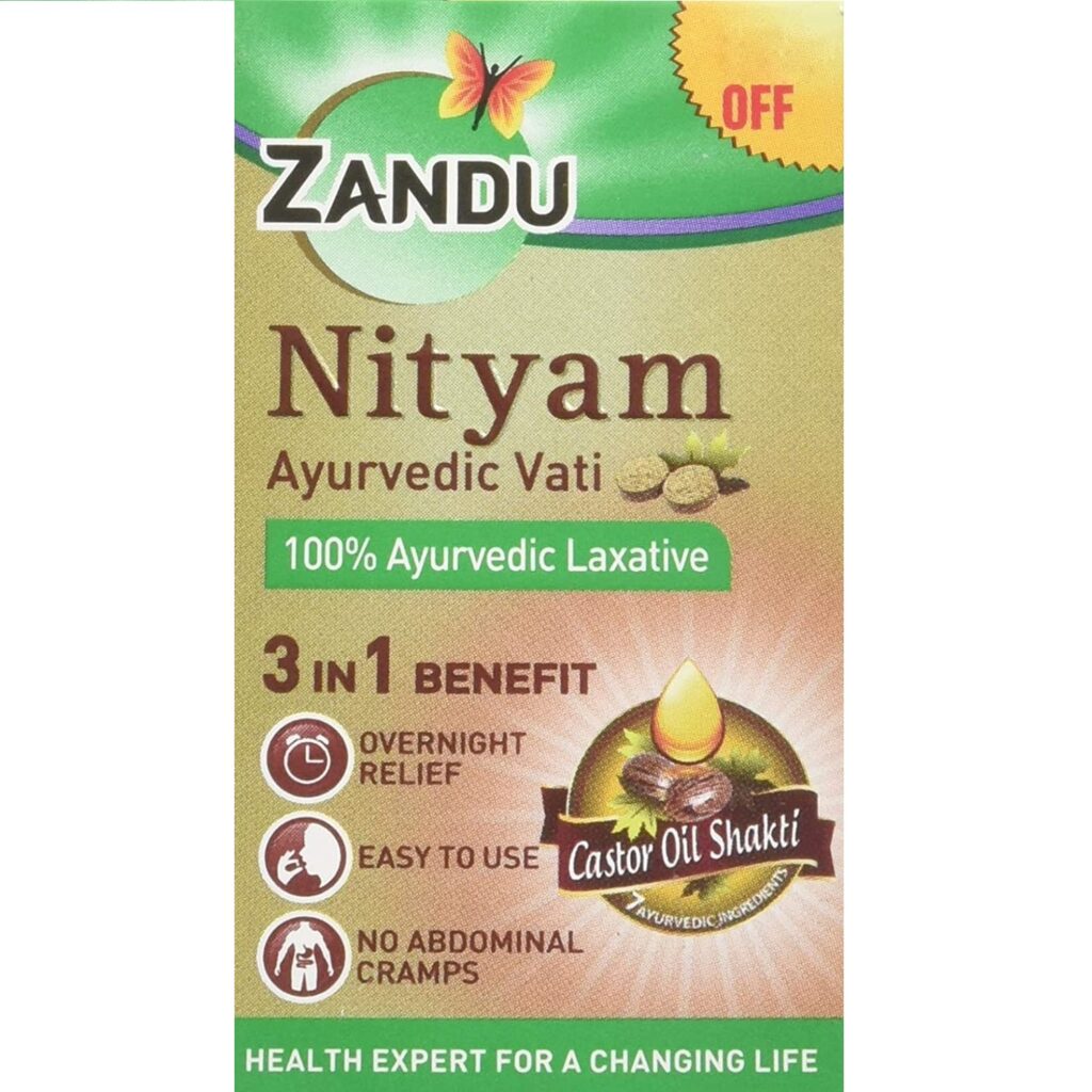 Nityam Tablets (90 Tabs) Zandu Ayurvedic for Constipation, Useful in Gas,Acidity